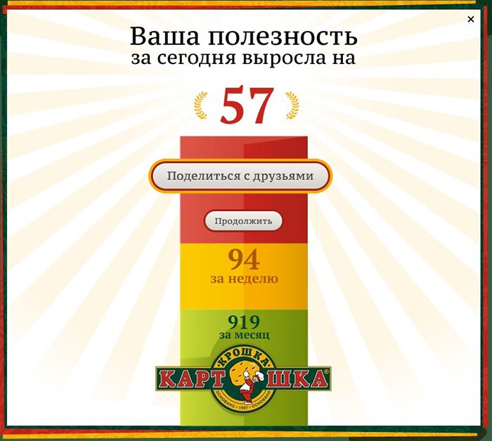 Рекламная кампания для «Крошки-Картошки» во Вконтакте